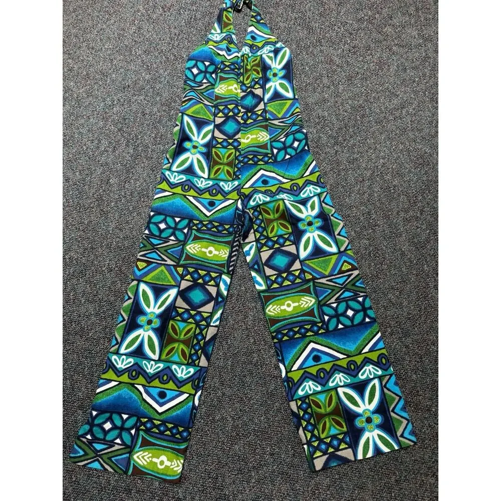 Boho Jumpsuit Womens Small Handmade Artsy Colorful Art To Wear Hippie - Picture 9 of 9